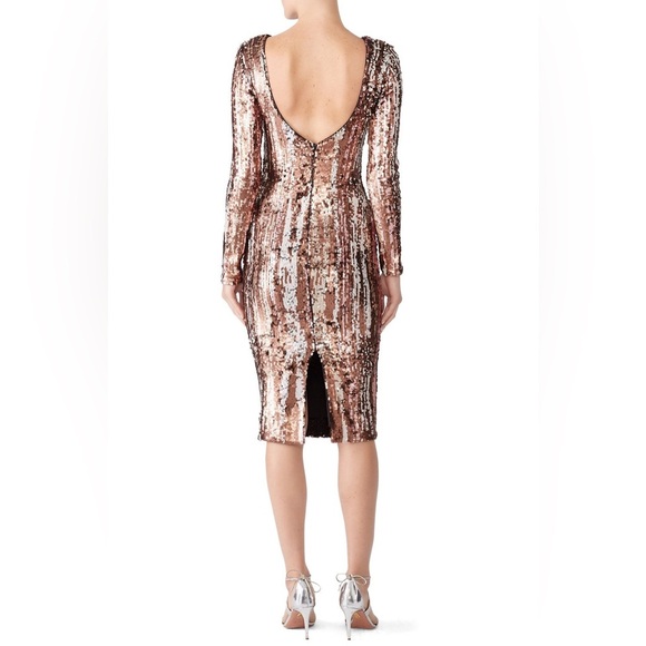 Dress the Population x RTR | Bronze Sequin Emery Dress size 10 - Picture 3 of 6
